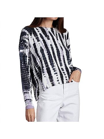 Sanctuary Sunsetter Tie Dye Sweater in Ice Lilac Black (view 2)