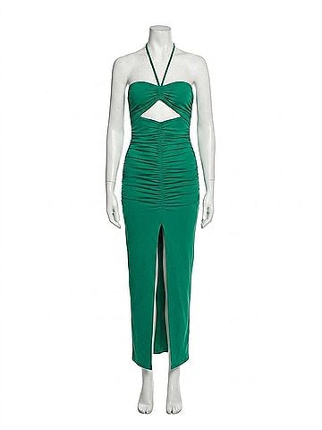 Susana Monaco Gather Front Halter Dress in Nettle (view 1)