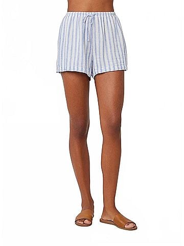 Bella Dahl Contrast Tie Flowy Short in Blue (view 2)
