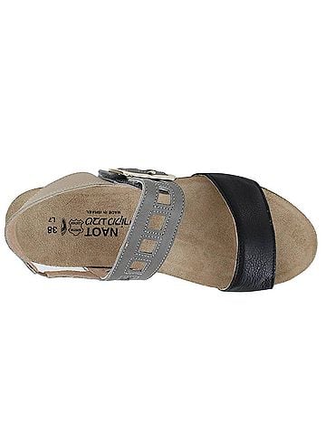 Naot Women's Dynasty Sandal in Soft Black / Foggy Gray / Soft Beige (view 2)