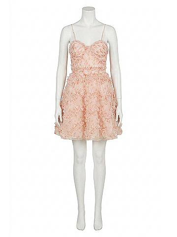 Lucy Paris Lilian Ruffle Mini Dress in Pink (view 1)