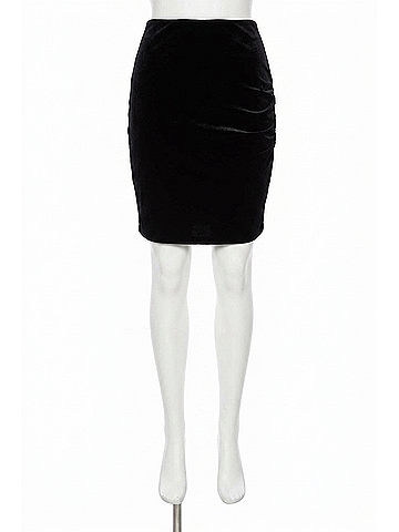 Bishop + Young Carlotta Side Runched Skirt in Black (view 1)