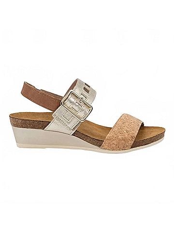 Naot Women's Dynasty Sandal in Cork/Radiant Gold/Latte Brown (view 1)