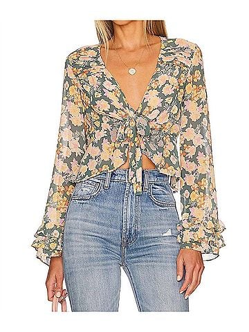 Free People Maybel Blouse in Happy Combo (view 2)