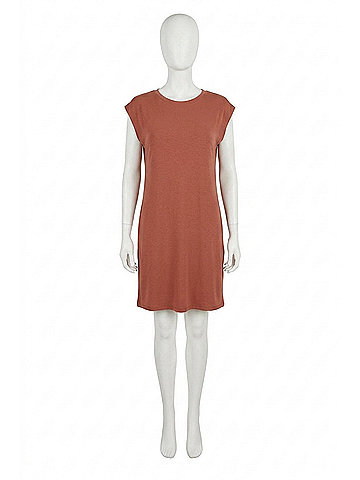 Easel Sleeveless Knit Tunic Dress in Cinnamon (view 1)