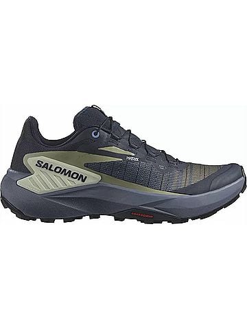 Salomon Women's Genesis Trail-Running Shoes in Carbon/Grisaille/Aloe Wash (view 1)