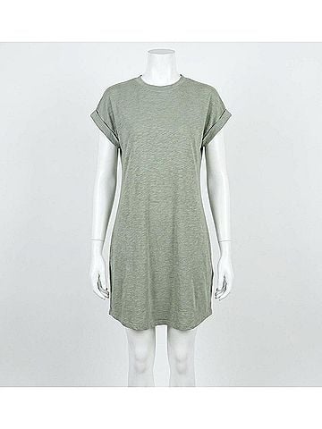 Bella Dahl Roll Sleeve T-Shirt Dress in Olive (view 1)