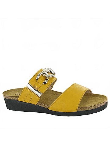 Naot Women's Victoria Leather Slide in Marigold (view 2)