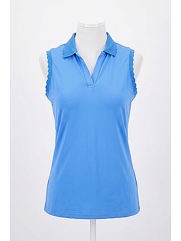 abacus Victoria Drycool Sleeveless Golf Polo in Heaven (view 2)