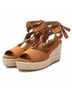 XTI Brown Women's Wedge Sandals Size 7 - photo 4