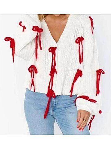 Show Me Your Mumu Sweet Carma Cardi With Bow in Cream (view 2)