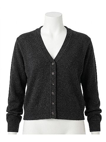Lilla P V Neck Sparkle Cardigan in Black Sparkle (view 1)