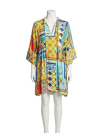 Johnny Was Mixi Short Kaftan Dress in Multi (view 1)