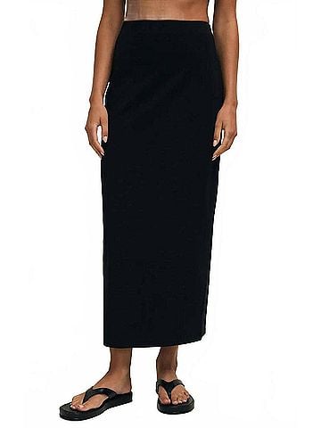 Z Supply Women's Glinda Midi Skirt in Black (view 2)