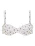 Montce Floral White Heidi Bustier Bikini Top in Floral Size L - photo 1