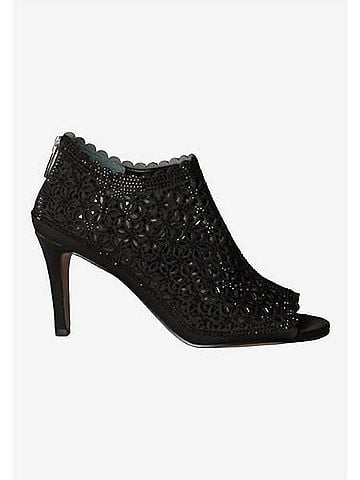 J. Renee Women's Radita Rhinestones Shooties in Black Satin (view 1)