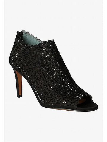 J. Renee Women's Radita Rhinestones Shooties in Black Satin (view 2)