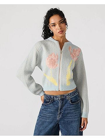 Steve Madden Jena Sweater Jacket in Multi (view 2)
