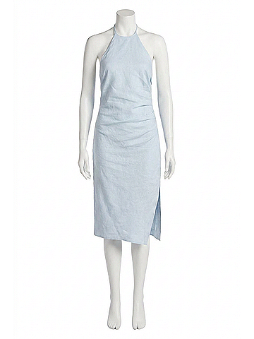 Bishop + Young Positano Halter Dress in Lake (view 1)