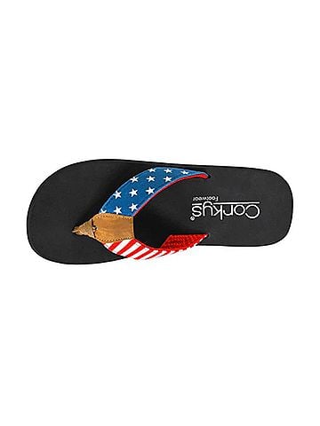 Corkys Women's Liberty Americana Flip Flops in Patriotic Summer (view 2)