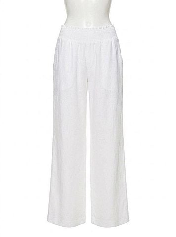 Bella Dahl Wide Leg Pant in White (view 1)