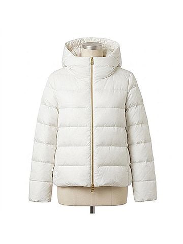 Herno Women's Down Puffy Silk Cashmere Jacket in White (view 1)