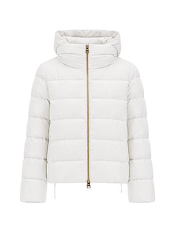 Herno Women's Down Puffy Silk Cashmere Jacket in White (view 2)