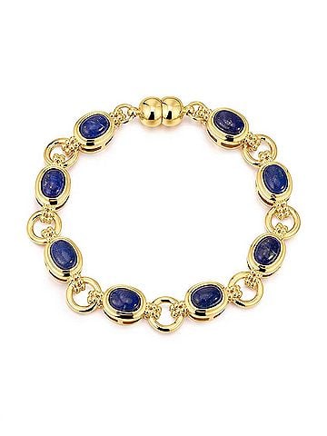 Luv AJ Women's Lapis Link Bracelet in Blue (view 1)