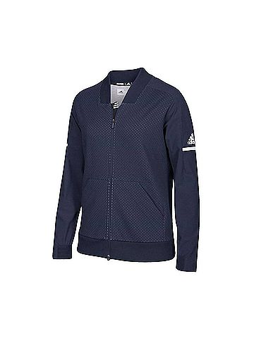 Adidas Women's Squad Bomber Jacket in Collegiate Navy (view 2)
