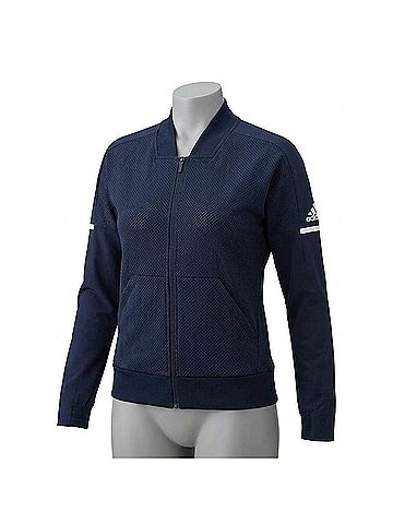 Adidas Women's Squad Bomber Jacket in Collegiate Navy (view 1)