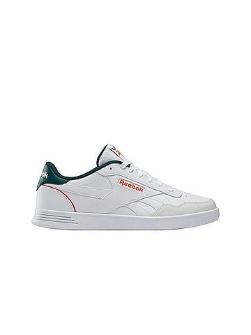 Reebok Unisex Court Advance Shoes in Feather White/Collegiate Green/Pump Orange (view 1)