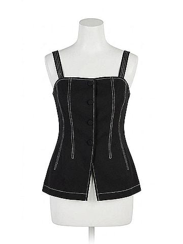 Ramy Brook Elana Luxe Stretch Tank in Black (view 1)