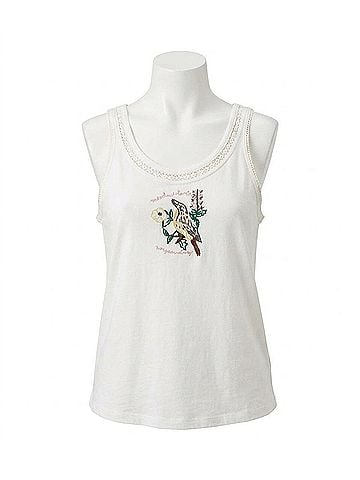 Free People State Graphic Tank Top in Ivory (view 1)