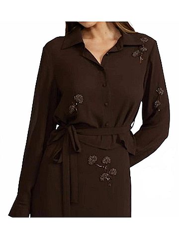 Lucy Paris Zayn Beaded Top in Espresso (view 2)