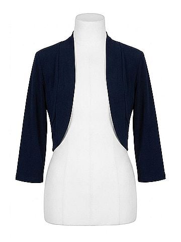 Frank Lyman Design Knit Bolero Shrug Cardigan in Navy (view 1)