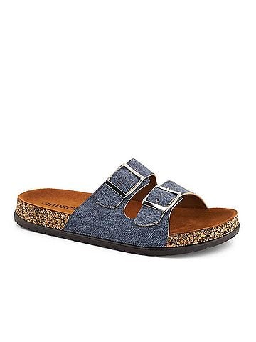 Andrea Women's Double Buckle Strap Sandals (view 2)