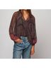 Ulla Johnson Red Pauline Blouse in Garnet Size 2 - photo 2