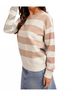 Hem & Thread Stripes Brown Blocking Out Sweater in Taupe Size L - photo 4