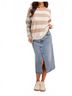 Hem & Thread Stripes Brown Blocking Out Sweater in Taupe Size L - photo 6