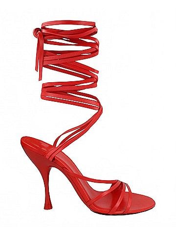 Salvatore Ferragamo Women's Victoria X5 Wrap Tie Sandals in Red (view 1)