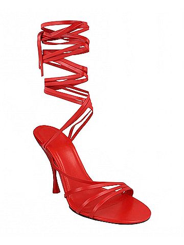 Salvatore Ferragamo Women's Victoria X5 Wrap Tie Sandals in Red (view 2)