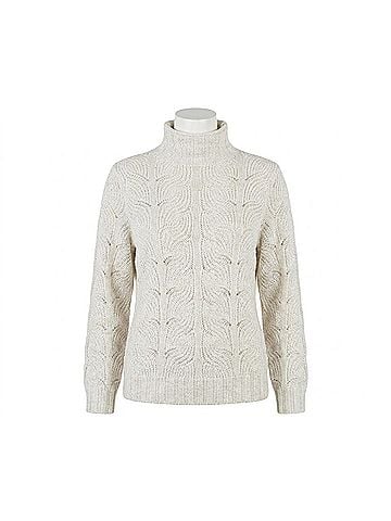 Nic + Zoe Cable Sparkle Sweater in Reflection (view 1)