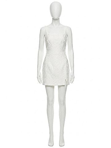 Amanda Uprichard Coco Dress With Front Slit in Ivory (view 1)