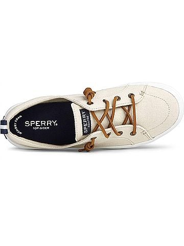 Sperry Top Sider Women's Crest Vibe Linen Sneaker in Oat (view 2)