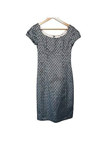 Paper Crown Paper Crown Teal Sheath Dress Cocktail Dress (view 1)