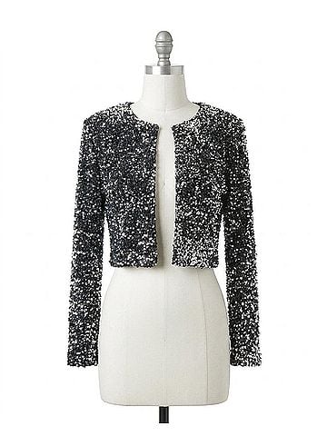 Joseph Ribkoff Sequin Short Jacket in Black/Silver (view 1)