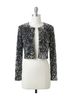 Joseph Ribkoff Solid Black Sequin Short Jacket in Black/Silver Size M - photo 1