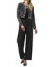 Joseph Ribkoff Solid Black Sequin Short Jacket in Black/Silver Size M - photo 5
