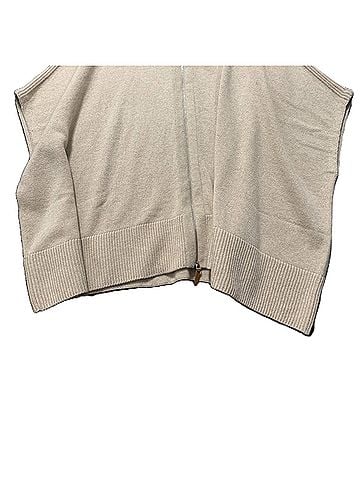 Lafayette 148 New York Women's Zip Up Poncho in Dune (view 2)