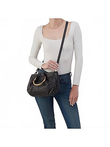 Hobo The Original Sheila Ring Satchel Crossbody Bag in Black (view 2)